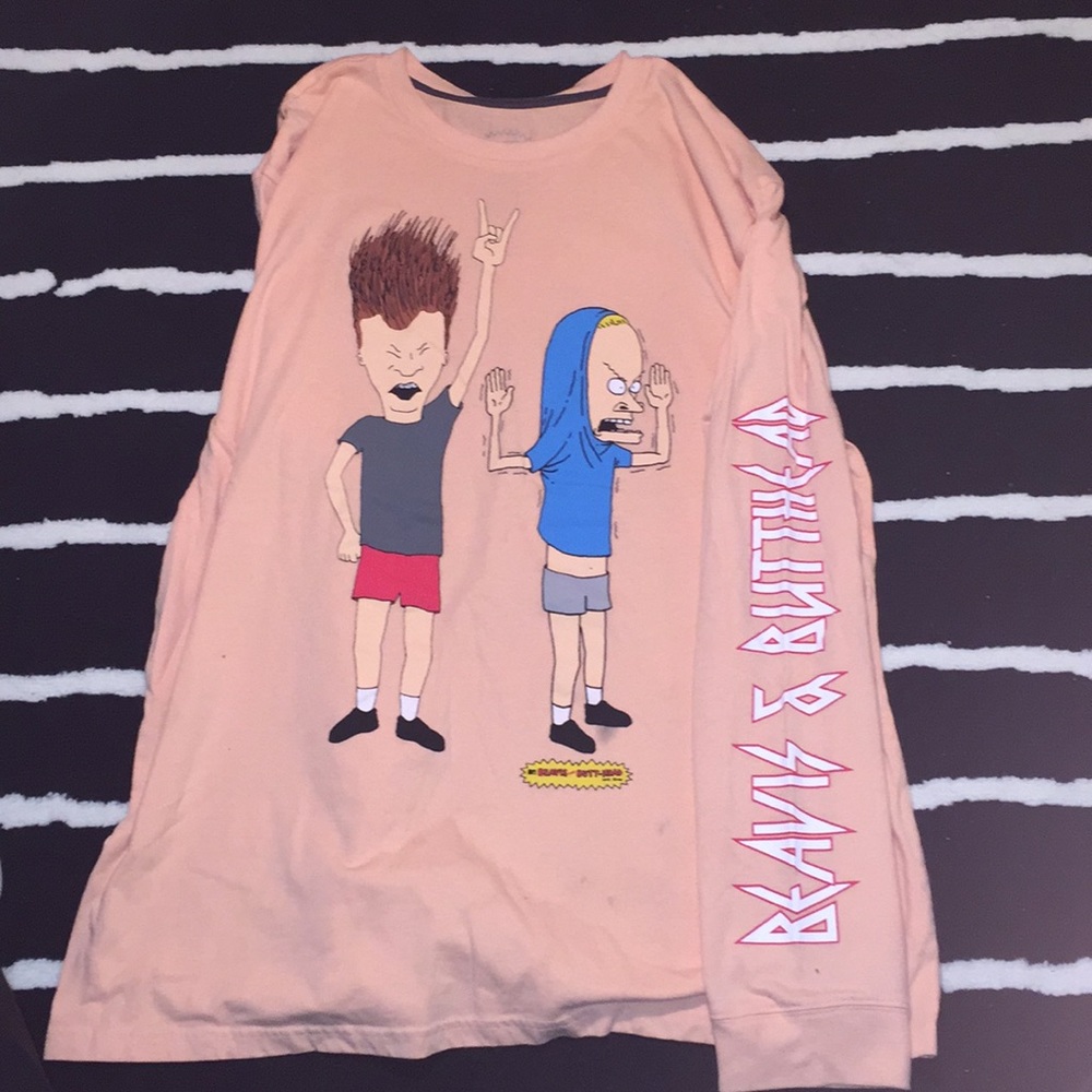 Peach beavis and butthead shirt size 2XXL